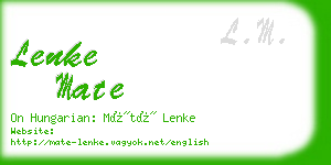 lenke mate business card